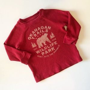 JOE FRESH 2T RED LONG SLEEVE “OKANAGAN TRAILS WILD